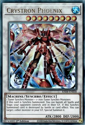 Crystron Phoenix (Ultimate Rare) (RA04-EN058) - Quarter Century Stampede 1st Edition
