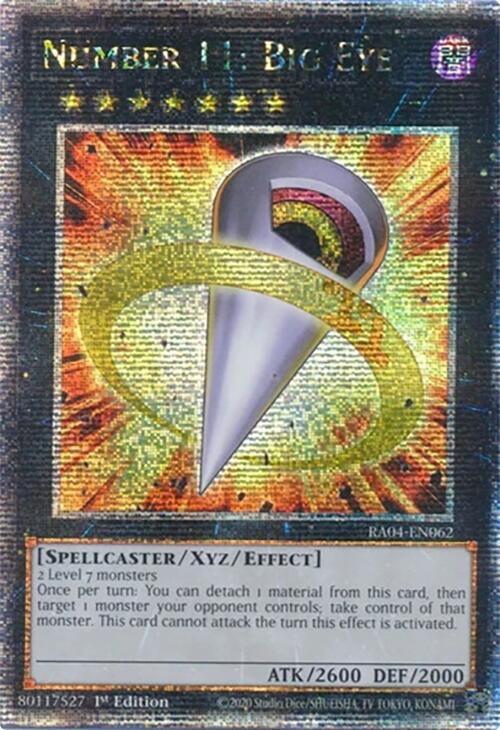 [Consignment] Number 11: Big Eye (Quarter Century Secret Rare) (RA04-EN062) - Quarter Century Stampede 1st Edition