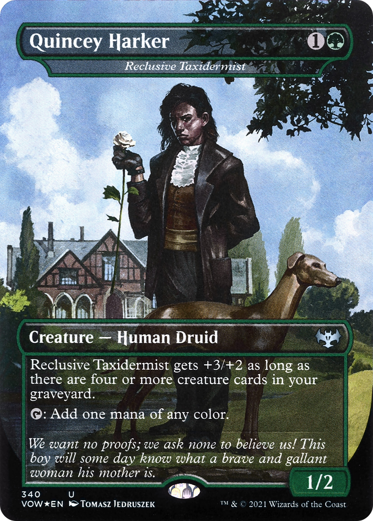 Reclusive Taxidermist (VOW-340) - Innistrad: Crimson Vow / Quincey Harker (Borderless)