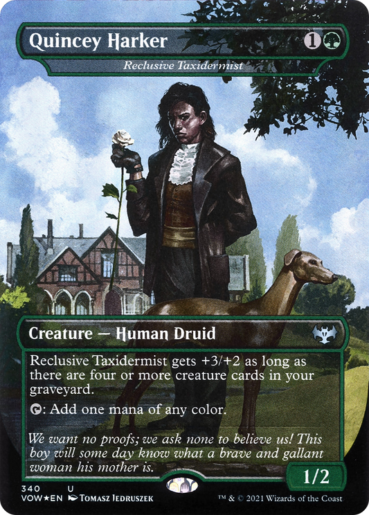 Reclusive Taxidermist (VOW-340) - Innistrad: Crimson Vow / Quincey Harker (Borderless)
