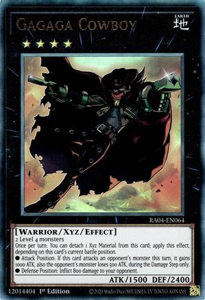 Gagaga Cowboy (Ultimate Rare) (RA04-EN064) - Quarter Century Stampede 1st Edition