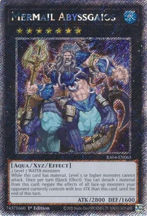Mermail Abyssgaios (Platinum Secret Rare) (RA04-EN065) - Quarter Century Stampede 1st Edition