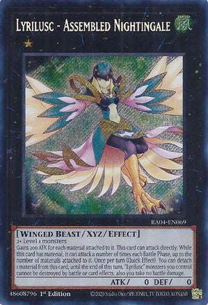 Lyrilusc - Assembled Nightingale (Secret Rare) (RA04-EN069) - Quarter Century Stampede 1st Edition
