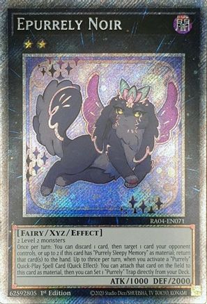 Epurrely Noir (Platinum Secret Rare) (RA04-EN071) - Quarter Century Stampede 1st Edition