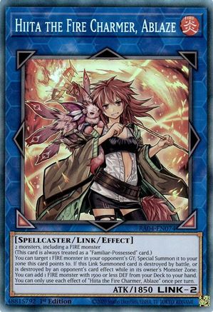 Hiita the Fire Charmer, Ablaze (CR) (RA04-EN074) - Quarter Century Stampede 1st Edition