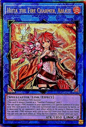 Hiita the Fire Charmer, Ablaze (Ultimate Rare) (RA04-EN074) - Quarter Century Stampede 1st Edition
