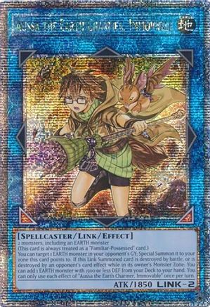 Aussa the Earth Charmer, Immovable (Quarter Century Secret Rare) (RA04-EN078) - Quarter Century Stampede 1st Edition