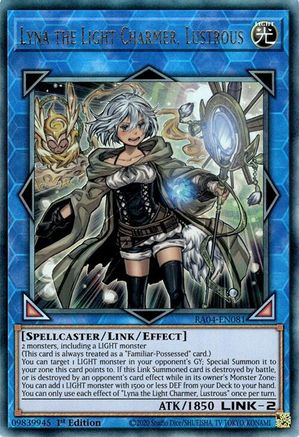 Lyna the Light Charmer, Lustrous (PUR) (RA04-EN081) - Quarter Century Stampede 1st Edition