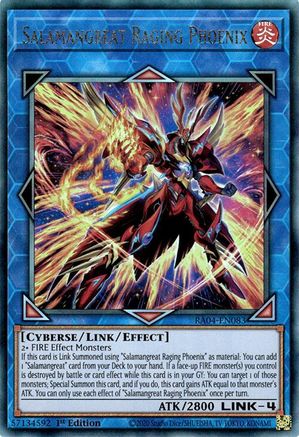 Salamangreat Raging Phoenix (Ultimate Rare) (RA04-EN083) - Quarter Century Stampede 1st Edition