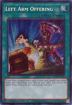 Left Arm Offering (Secret Rare) (RA04-EN086) - Quarter Century Stampede 1st Edition