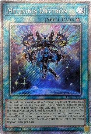 Meteonis Drytron (Platinum Secret Rare) (RA04-EN096) - Quarter Century Stampede 1st Edition