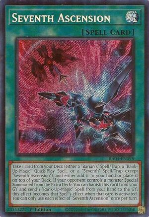 Seventh Ascension (Secret Rare) (RA04-EN098) - Quarter Century Stampede 1st Edition