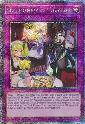Dragonmaid Tidying (Quarter Century Secret Rare) (RA04-EN102) - Quarter Century Stampede 1st Edition