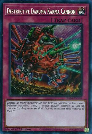 Destructive Daruma Karma Cannon (Secret Rare) (RA04-EN103) - Quarter Century Stampede 1st Edition