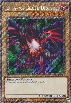 Red-Eyes Black Dragon (4th Art) (Platinum Secret Rare) (RA04-EN109) - Quarter Century Stampede 1st Edition