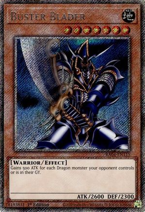 Buster Blader (Platinum Secret Rare) (RA04-EN115) - Quarter Century Stampede 1st Edition