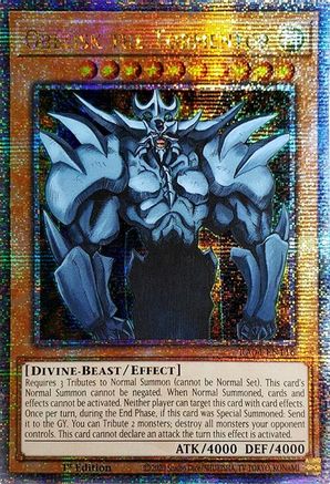 Obelisk the Tormentor (Quarter Century Secret Rare) (RA04-EN116) - Quarter Century Stampede 1st Edition
