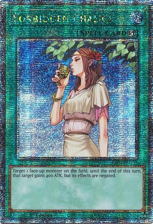 Forbidden Chalice (Quarter Century Secret Rare) (RA04-EN137) - Quarter Century Stampede 1st Edition