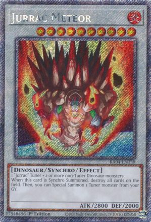 Jurrac Meteor (Platinum Secret Rare) (RA04-EN139) - Quarter Century Stampede 1st Edition