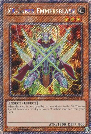XX-Saber Emmersblade (Platinum Secret Rare) (RA04-EN141) - Quarter Century Stampede 1st Edition