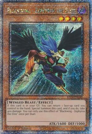 Blackwing - Zephyros the Elite (Quarter Century Secret Rare) (RA04-EN145) - Quarter Century Stampede 1st Edition