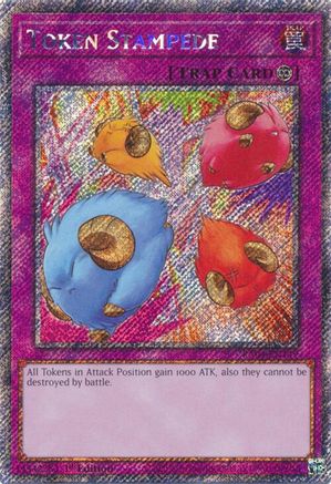 Token Stampede (Platinum Secret Rare) (RA04-EN149) - Quarter Century Stampede 1st Edition