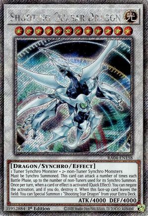 Shooting Quasar Dragon (Platinum Secret Rare) (RA04-EN158) - Quarter Century Stampede 1st Edition