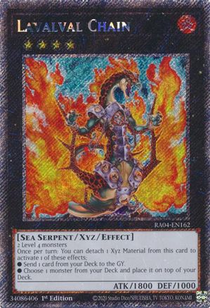 Lavalval Chain (Platinum Secret Rare) (RA04-EN162) - Quarter Century Stampede 1st Edition