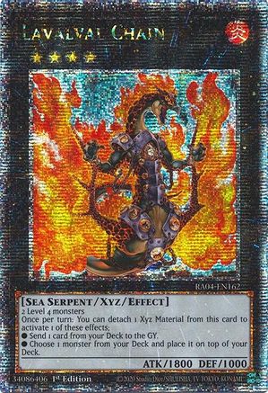 Lavalval Chain (Quarter Century Secret Rare) (RA04-EN162) - Quarter Century Stampede 1st Edition