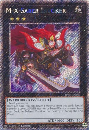 M-X-Saber Invoker (Platinum Secret Rare) (RA04-EN169) - Quarter Century Stampede 1st Edition
