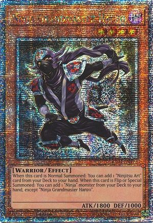 Ninja Grandmaster Hanzo (Quarter Century Secret Rare) (RA04-EN173) - Quarter Century Stampede 1st Edition