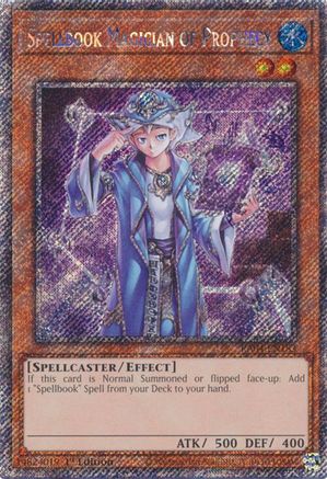 Spellbook Magician of Prophecy (Platinum Secret Rare) (RA04-EN183) - Quarter Century Stampede 1st Edition