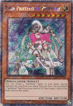 High Priestess of Prophecy (Platinum Secret Rare) (RA04-EN184) - Quarter Century Stampede