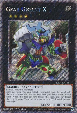 Gear Gigant X (Platinum Secret Rare) (RA04-EN188) - Quarter Century Stampede 1st Edition