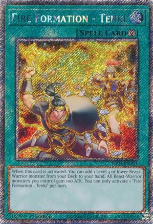 Fire Formation - Tenki (Platinum Secret Rare) (RA04-EN201) - Quarter Century Stampede 1st Edition