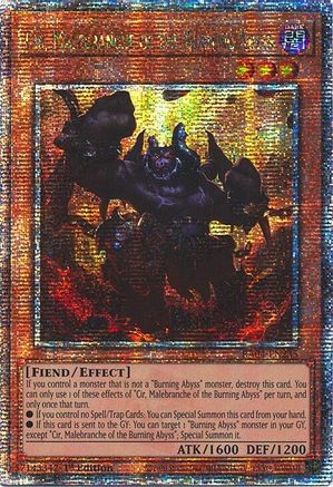 Cir, Malebranche of the Burning Abyss (Quarter Century Secret Rare) (RA04-EN234) - Quarter Century Stampede 1st Edition