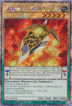 Qliphort Scout (Platinum Secret Rare) (RA04-EN236) - Quarter Century Stampede 1st Edition