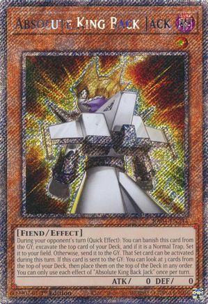 Absolute King Back Jack (Platinum Secret Rare) (RA04-EN244) - Quarter Century Stampede 1st Edition
