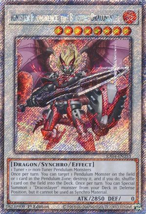 Ignister Prominence, the Blasting Dracoslayer (Platinum Secret Rare) (RA04-EN253) - Quarter Century Stampede 1st Edition