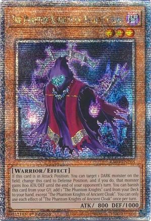 The Phantom Knights of Ancient Cloak (Quarter Century Secret Rare) (RA04-EN263) - Quarter Century Stampede 1st Edition