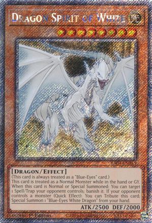 Dragon Spirit of White (Platinum Secret Rare) (RA04-EN265) - Quarter Century Stampede 1st Edition