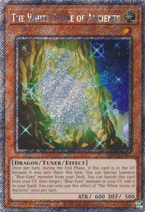 The White Stone of Ancients (Platinum Secret Rare) (RA04-EN267) - Quarter Century Stampede 1st Edition