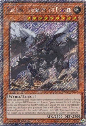 True King Lithosagym, the Disaster (Platinum Secret Rare) (RA04-EN275) - Quarter Century Stampede 1st Edition