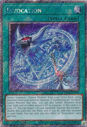Invocation (Platinum Secret Rare) (RA04-EN281) - Quarter Century Stampede 1st Edition