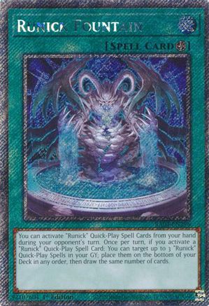 Runick Fountain (Platinum Secret Rare) (RA04-EN296) - Quarter Century Stampede 1st Edition