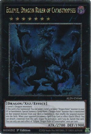 Eclipse, Dragon Ruler of Catastrophes (Quarter Century Secret Rare) (ALIN-EN048) - Alliance Insight