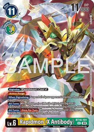 Rapidmon (X Antibody) (BT16-101) - Limited Card Pack -Billion Bullet- Foil