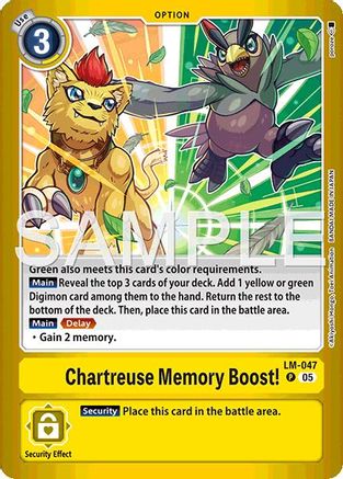 Chartreuse Memory Boost! (LM-047) - Limited Card Pack -Billion Bullet- Foil