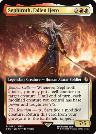 Sephiroth, Fallen Hero (Extended Art) (FIC-182) - Commander: FINAL FANTASY Foil