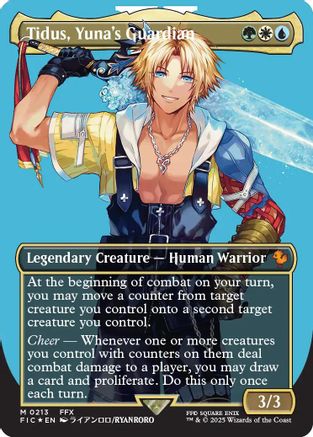 Tidus, Yuna's Guardian (Borderless) (Surge Foil) (FIC-213) - Commander: FINAL FANTASY Foil